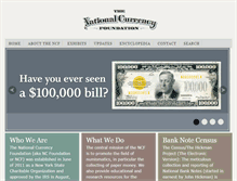 Tablet Screenshot of nationalcurrencyfoundation.org
